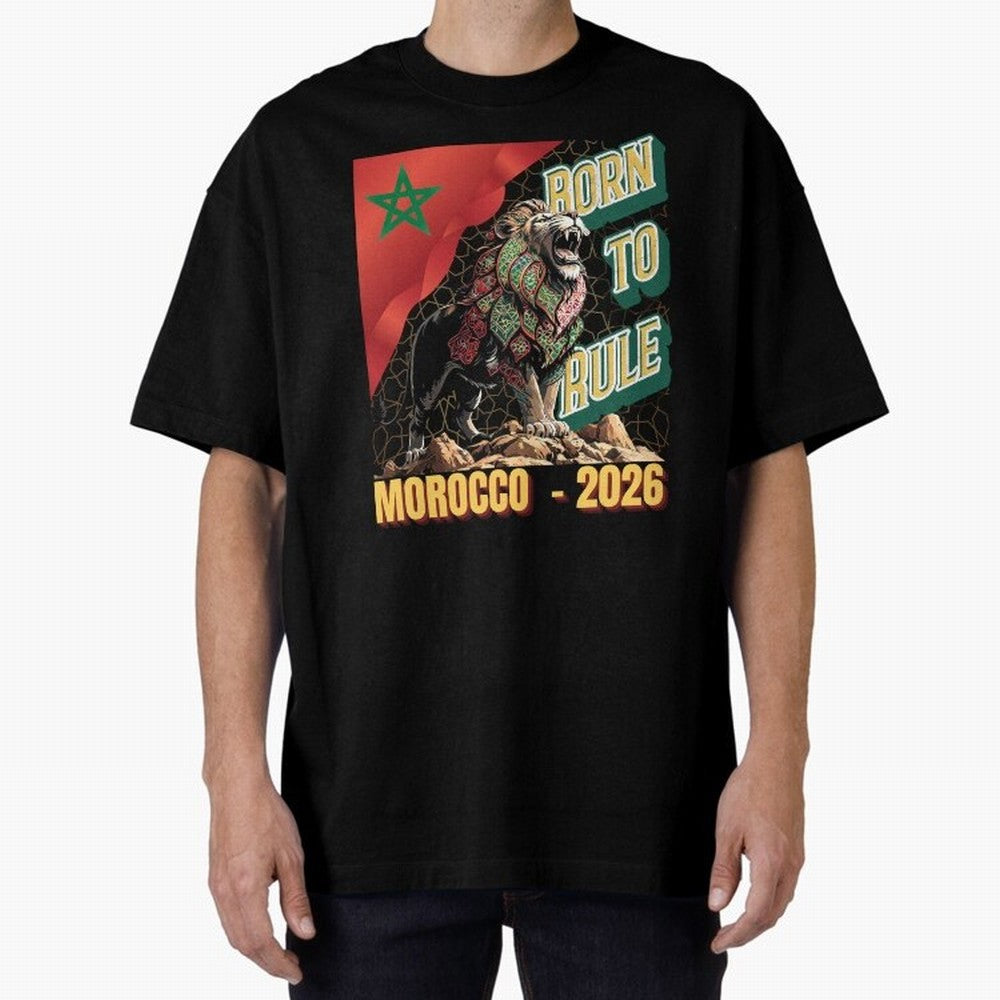 Morocco Football - Born to Rule Classic T-Shirt Remember Global Football Passion for FIFA World Cup 2026 Group Stage, Centered on Messi and Cristiano Ronaldo, Germany, Championship Spirit, Famous Goals, Roaring Crowds and International Football