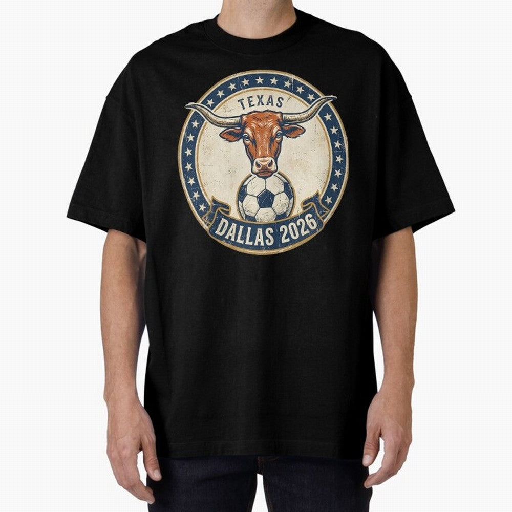 Dallas Texas 2026 World Cup Host City Vintage Football Badge Classic T-Shirt Represent Fans Who Live for FIFA World Cup 2026 Group Stage Spirit, Featuring France, CR7 and Messi, Stadium Chants, National Pride, Trophy Dreams and Unforgettable