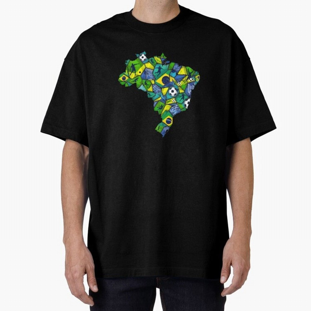 Brazil - World Cup 2026 Classic T-Shirt Showcase Global Football Passion for FIFA World Cup 2026 USA Canada Mexico, with Messi, CR7 and Mbappe, Spain and Netherlands, Vintage Soccer Flavor, Modern Football Stars, National Flags and Final Night