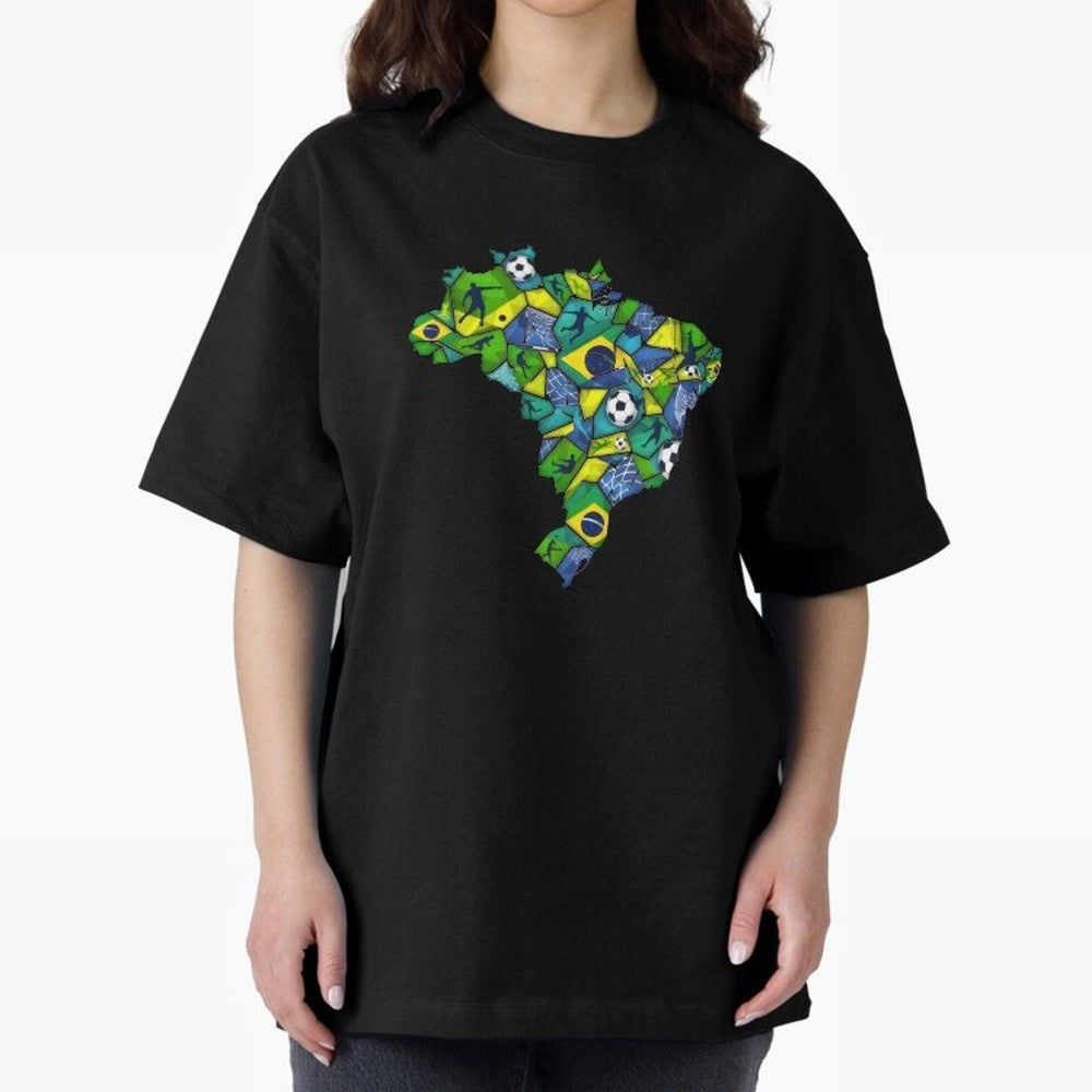 Brazil - World Cup 2026 Classic T-Shirt Showcase Global Football Passion for FIFA World Cup 2026 USA Canada Mexico, with Messi, CR7 and Mbappe, Spain and Netherlands, Vintage Soccer Flavor, Modern Football Stars, National Flags and Final Night