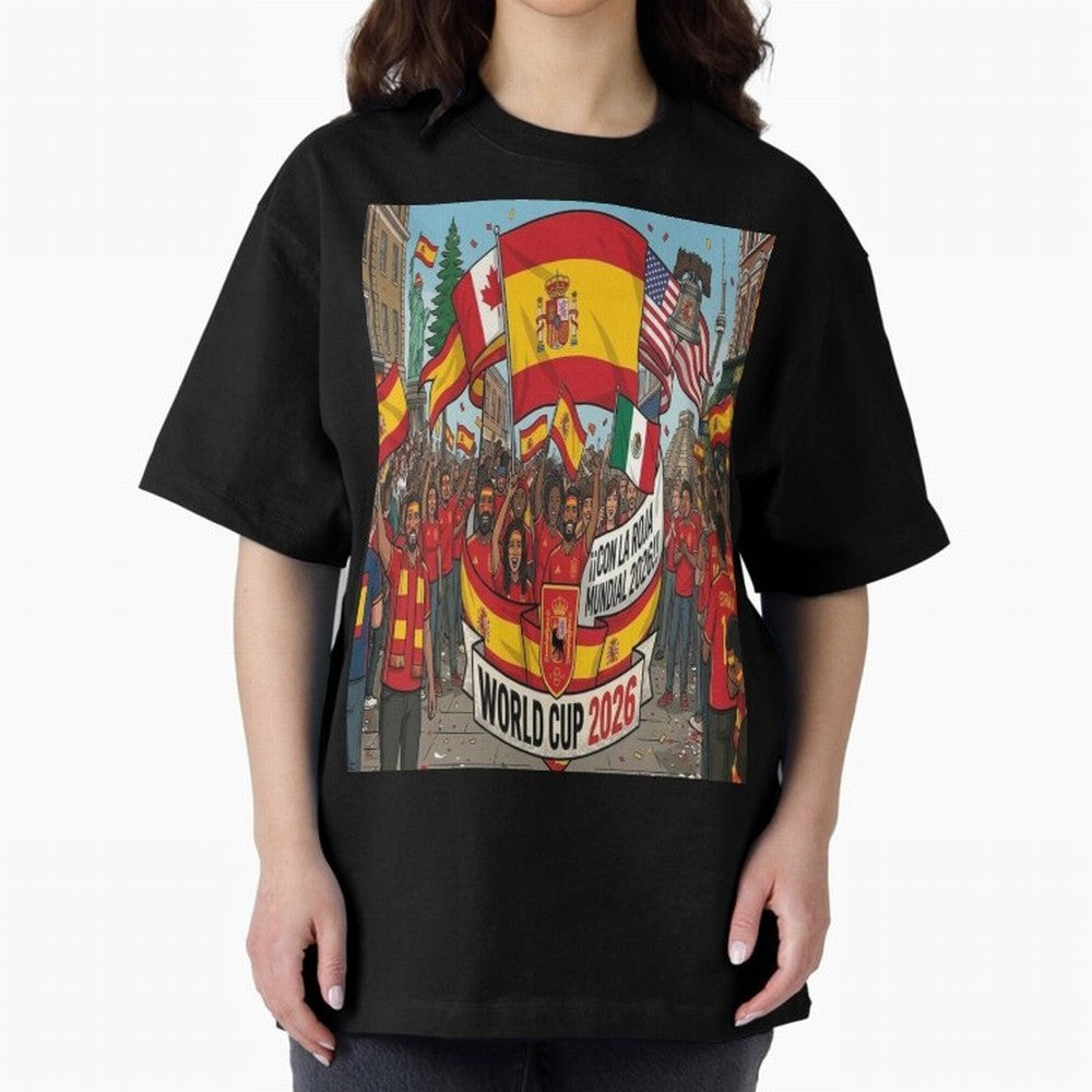 Spain Classic T-Shirt Share FIFA World Cup 2026 Spirit, Inspired by Argentina and Brazil, Messi and Cristiano Ronaldo, Goal Celebration Energy, Supporter Heritage, Football Icons and Worldwide Tournament Joy; Built for Supporters Chasing Trophy