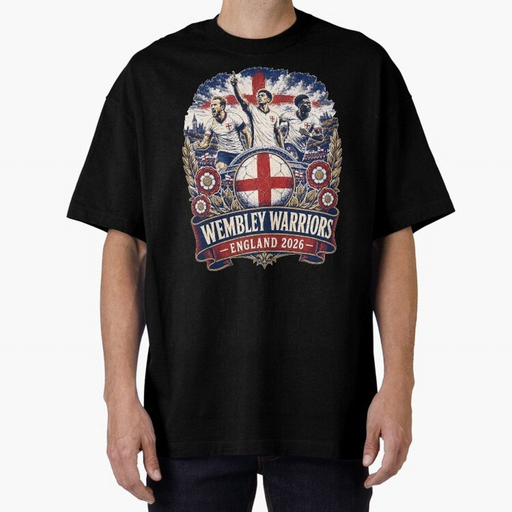 Wembley Warriors Classic T-Shirt Show Your Stadium Side during Match Day Hype around FIFA World Cup 2026 USA Canada Mexico, Messi and Cristiano Ronaldo, France, Stadium Memories, Football Loyalty, International Chants and Championship Tradition;