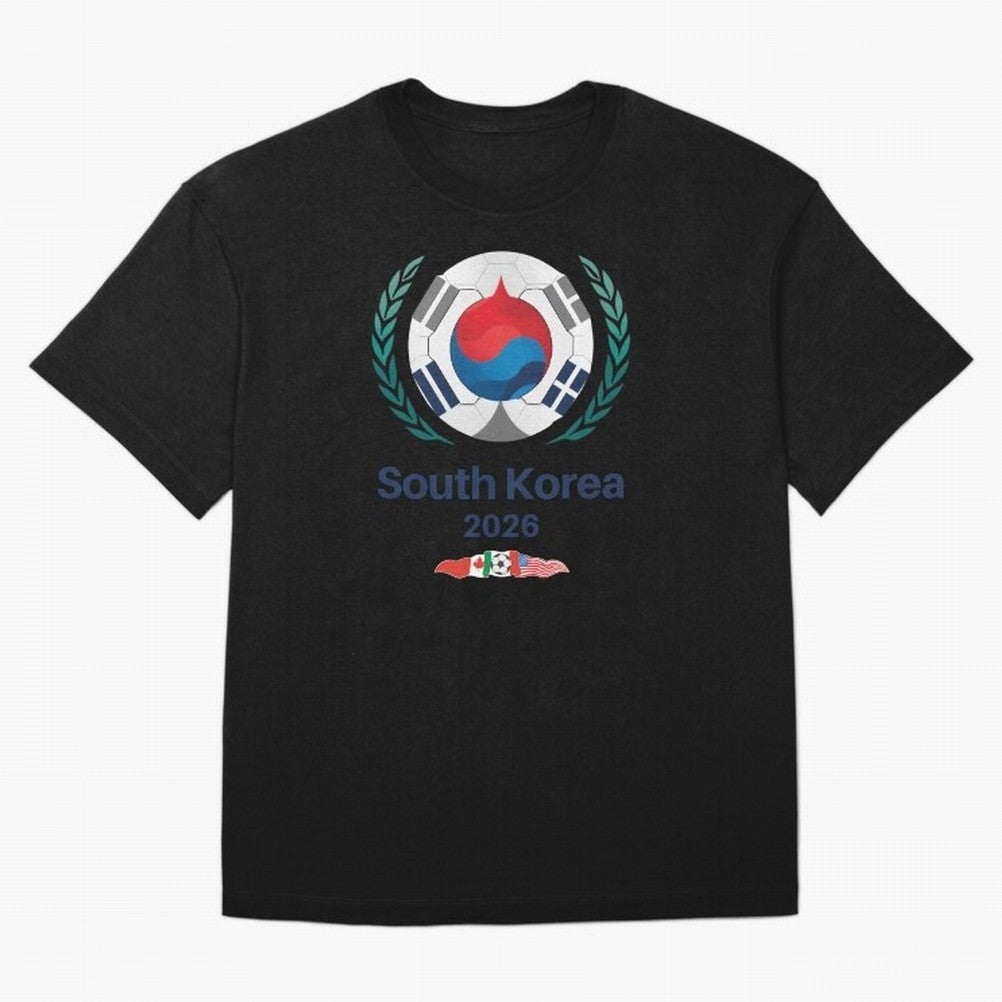 South Korea 2026 Classic T-Shirt Make Your Look Match FIFA World Cup 2026 USA Canada Mexico Connected to CR7, England Energy, Championship Spirit, Famous Goals, Roaring Crowds and International Football Unity; Perfect for Fans, Collectors, Family