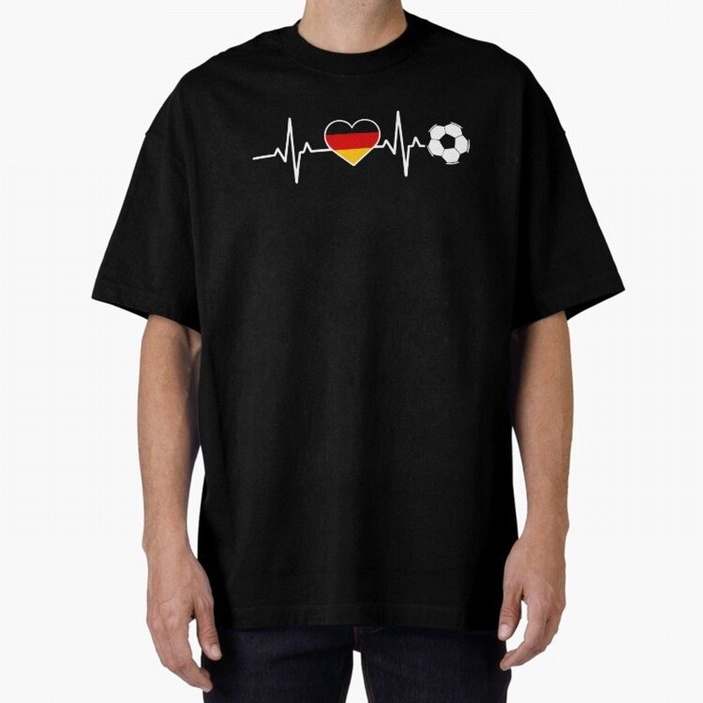 Germany Football Heartbeat | Deutschland Soccer Fan EKG Classic T-Shirt Bring Home FIFA World Cup 2026 Group Stage Spirit, with Portugal, Spain and Germany, Messi and Cristiano Ronaldo, Soccer Culture, Superstar Moments, National Team Dreams and
