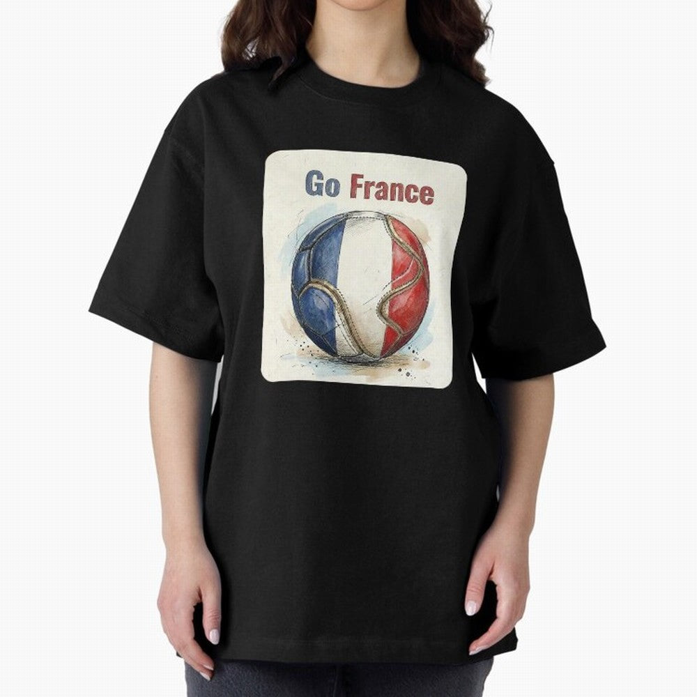Go France Soccer Ball Flag | French Football Fan Graphic Tee Classic T-Shirt Make Every Kick Count in FIFA World Cup 2026 Made for Haaland, France Energy, Classic Soccer Heritage, Championship Pressure, Fan Loyalty and International Pride; Ideal