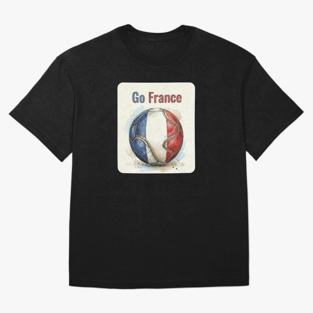 Go France Soccer Ball Flag | French Football Fan Graphic Tee Classic T-Shirt Make Every Kick Count in FIFA World Cup 2026 Made for Haaland, France Energy, Classic Soccer Heritage, Championship Pressure, Fan Loyalty and International Pride; Ideal