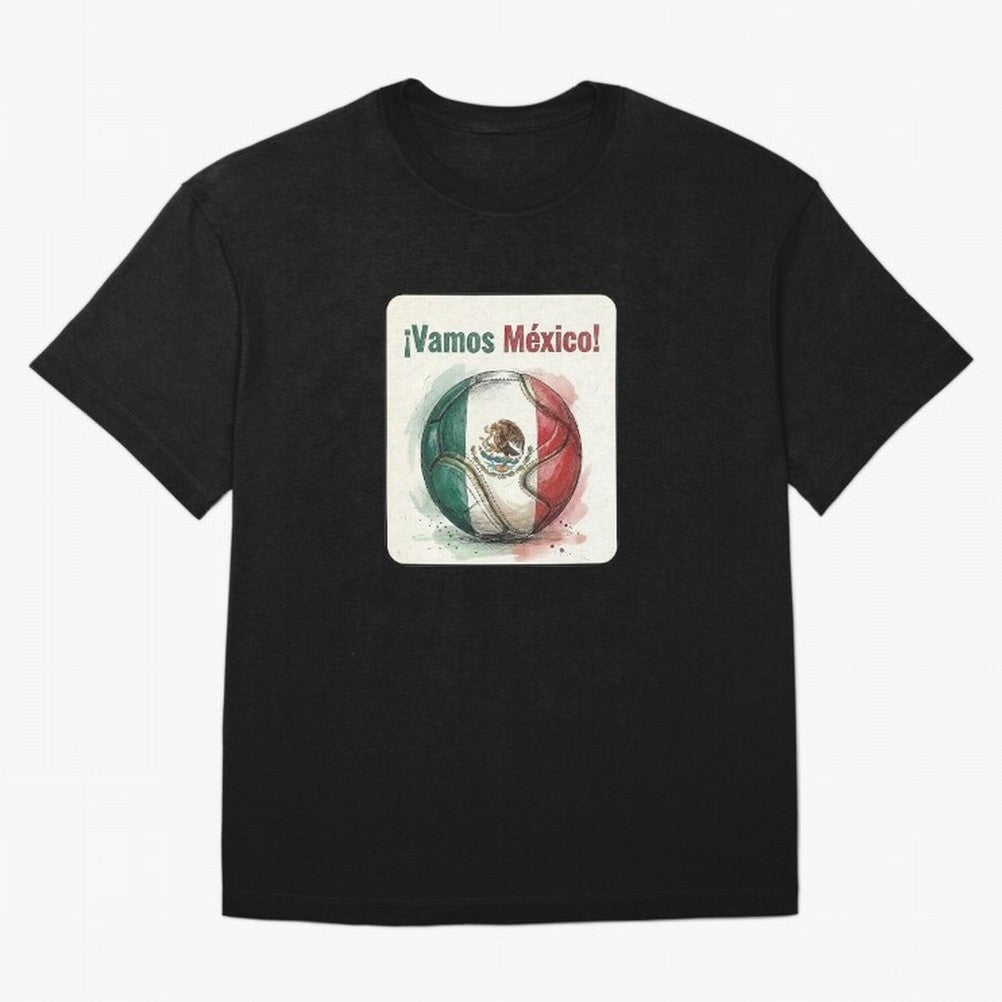 Vamos Mexico Soccer Ball Flag | Mexican Football Fan Graphic Tee Classic T-Shirt Stand with Match Day Hype around FIFA World Cup 2026, Haaland and Mbappe, Brazil, Portugal and Argentina, Tournament Hype, Historic Matchups, Family Viewing Parties