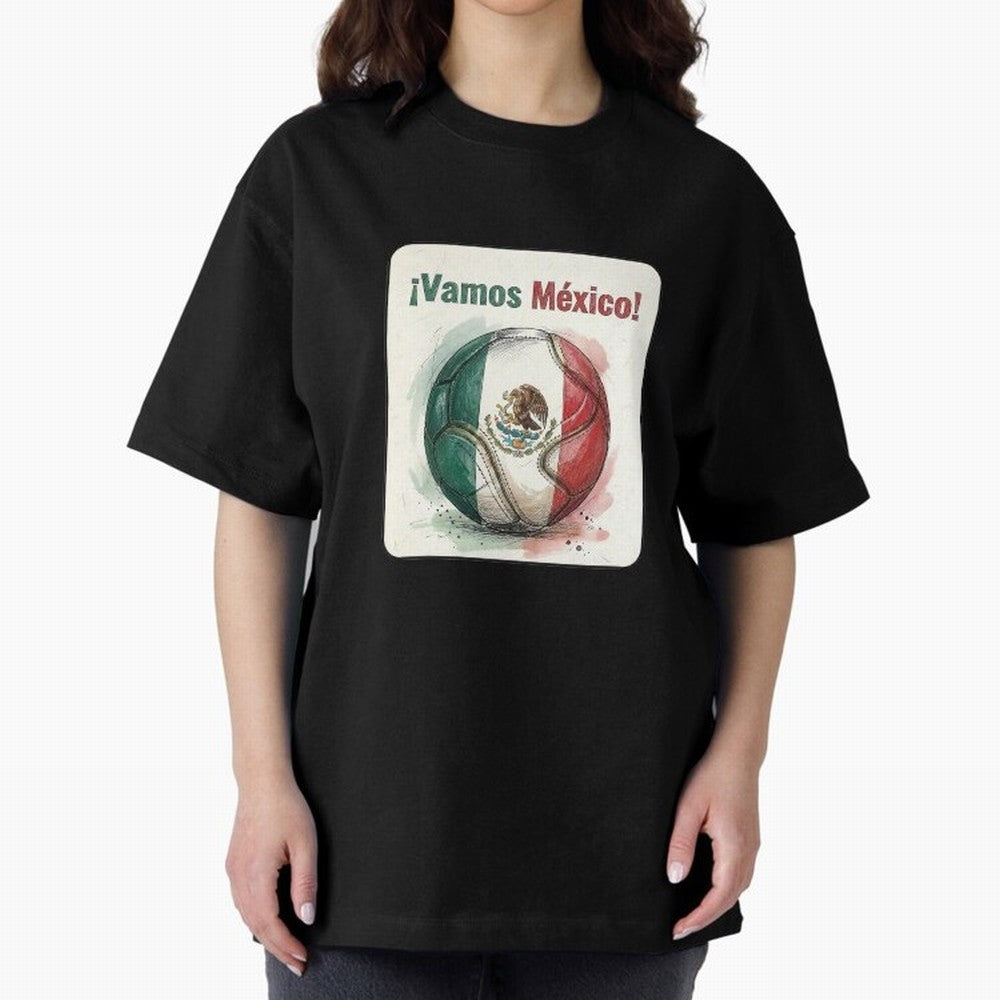 Vamos Mexico Soccer Ball Flag | Mexican Football Fan Graphic Tee Classic T-Shirt Stand with Match Day Hype around FIFA World Cup 2026, Haaland and Mbappe, Brazil, Portugal and Argentina, Tournament Hype, Historic Matchups, Family Viewing Parties