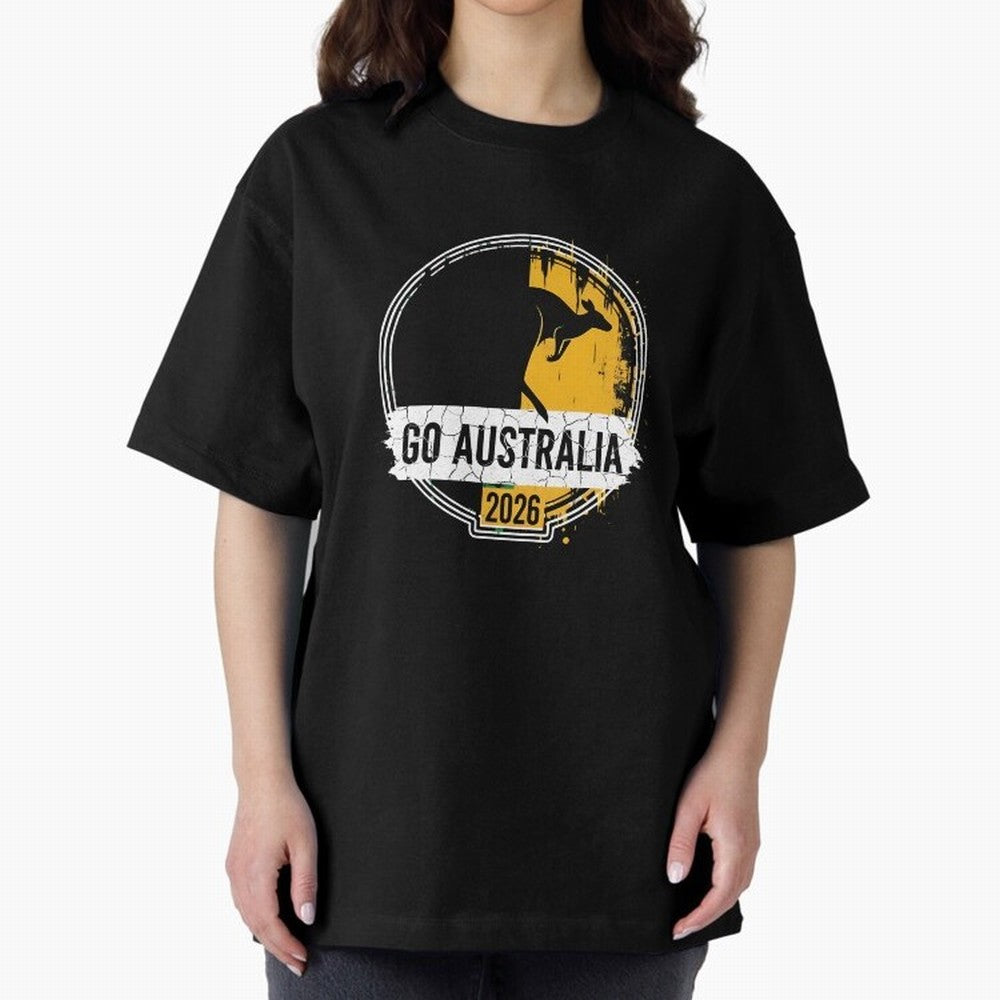 Golden Green Kangaroo Emblem Go Australia 2026 Supporter Design T-Shirt_83662099 Classic T-Shirt Stand Out with Spirit from FIFA World Cup 2026 Spirit, Centered on Portugal, Cristiano Ronaldo, Stadium Chants, National Pride, Trophy Dreams and