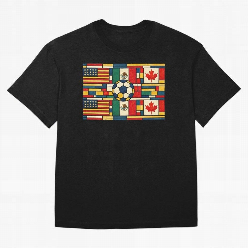 North American Football Flags World Cup Inspired Classic T-Shirt Honor Champions and Dreams in FIFA World Cup 2026 Group Stage with Cristiano Ronaldo, Haaland and CR7, Portugal Energy, Retro Football Energy, Iconic Rivalries, Trophy Chase Drama and