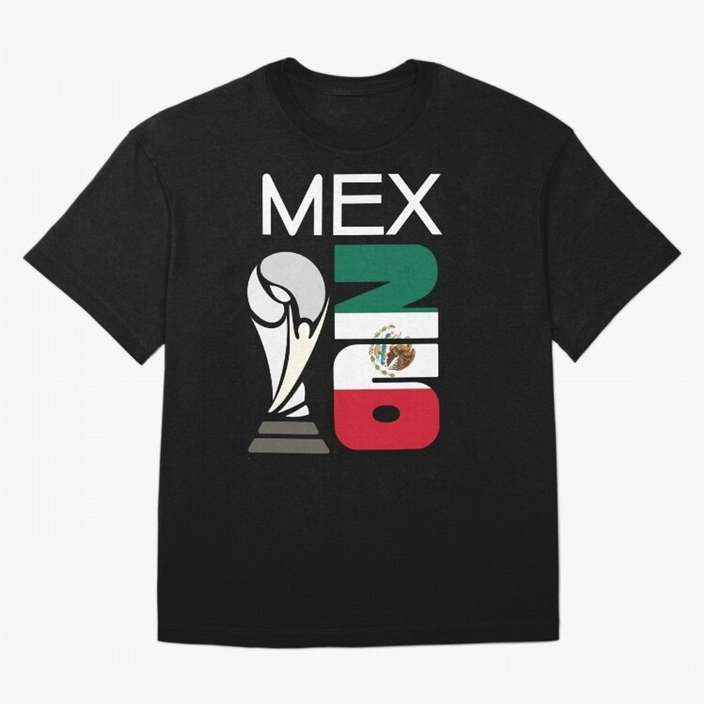 Mexico 2026 Soccer World Cup Trophy Mexican Flag Design Classic T-Shirt Follow the Road to FIFA World Cup 2026 USA Canada Mexico Capturing Messi, Neymar and Mbappe, Spain Energy, Championship Spirit, Famous Goals, Roaring Crowds and International