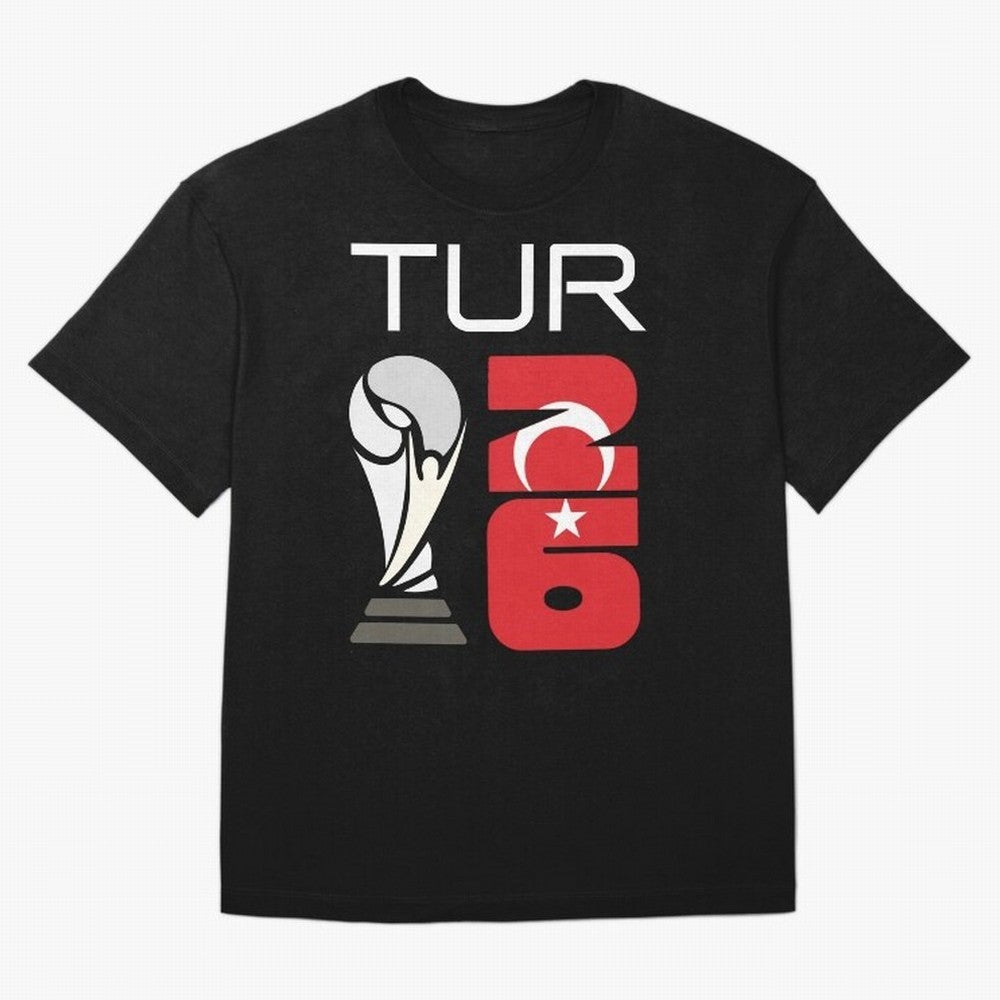Turkey 2026 Soccer World Cup Trophy Turkish Flag Design Classic T-Shirt Discover Global Football Passion for FIFA World Cup 2026, Inspired by Mbappe, Portugal, Classic Soccer Heritage, Championship Pressure, Fan Loyalty and International Pride;