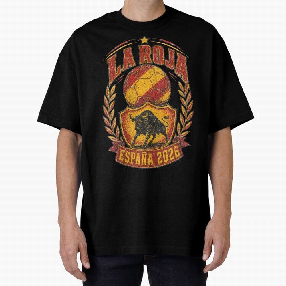 La Roja Espa?a 2026 World Cup Soccer T-Shirt Classic T-Shirt Share Global Football Passion for FIFA World Cup 2026, Highlighting Cristiano Ronaldo, Netherlands, Football Festival Excitement, Trophy Ambitions, Country Rivalries and Star Player Buzz;