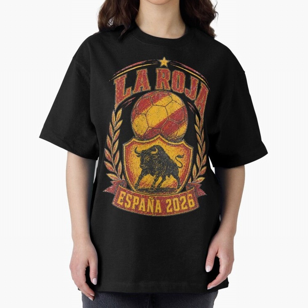 La Roja Espa?a 2026 World Cup Soccer T-Shirt Classic T-Shirt Share Global Football Passion for FIFA World Cup 2026, Highlighting Cristiano Ronaldo, Netherlands, Football Festival Excitement, Trophy Ambitions, Country Rivalries and Star Player Buzz;