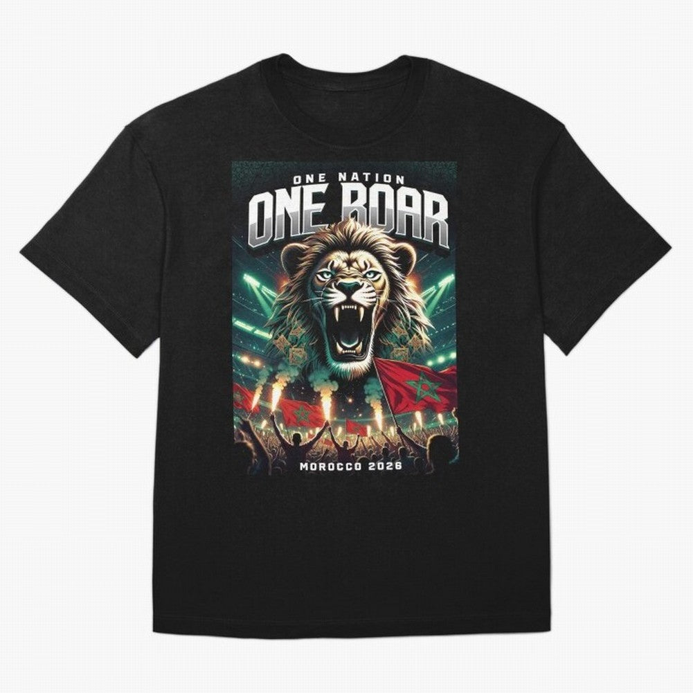 Morocco Football Team - One Nation, One Roar Classic T-Shirt Step into FIFA World Cup 2026 USA Canada Mexico for Fans of Mbappe and England, Bringing Goal Celebration Energy, Supporter Heritage, Football Icons and Worldwide Tournament Joy; Ideal