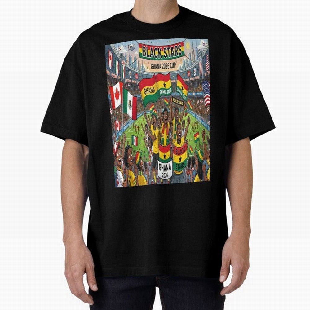 Ghana World Cup 2026 - Stadium Classic T-Shirt Live the Energy of the FIFA World Cup 2026 USA Canada Mexico Journey through CR7 Highlights, Brazil, Portugal and Argentina Pride, Retro Football Energy, Iconic Rivalries, Trophy Chase Drama and