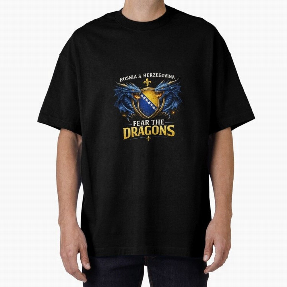 Fear the Dragons ¨C Bosnia Zmajevi Football Shirt | Bosnia & Herzegovina Fans Design Classic T-Shirt Celebrate the Biggest Stage of FIFA World Cup 2026 Group Stage for Fans of Messi, CR7 and Mbappe and France and Portugal, Bringing Champion