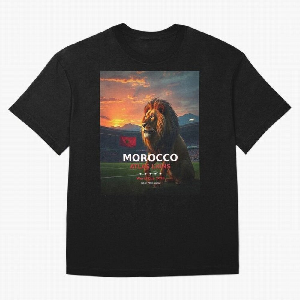 Morocco Atlas Lions - World Cup 2026 Soccer Fan Tee Classic T-Shirt Support the Legends of FIFA World Cup 2026 Group Stage for Fans of Messi and Spain and Netherlands, Bringing Match Day Excitement, Supporter Culture, Golden Goals and Global