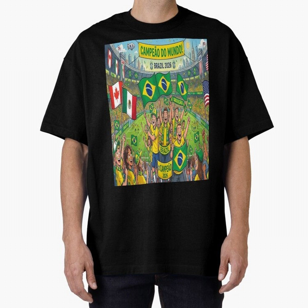 Brazil World Cup 2026 - Stadium Classic T-Shirt Remember Iconic Moments from FIFA World Cup 2026 USA Canada Mexico for Fans of Haaland and France and Portugal, Bringing Fan Favorite Moments, National Team Passion, Big Match Drama and Soccer