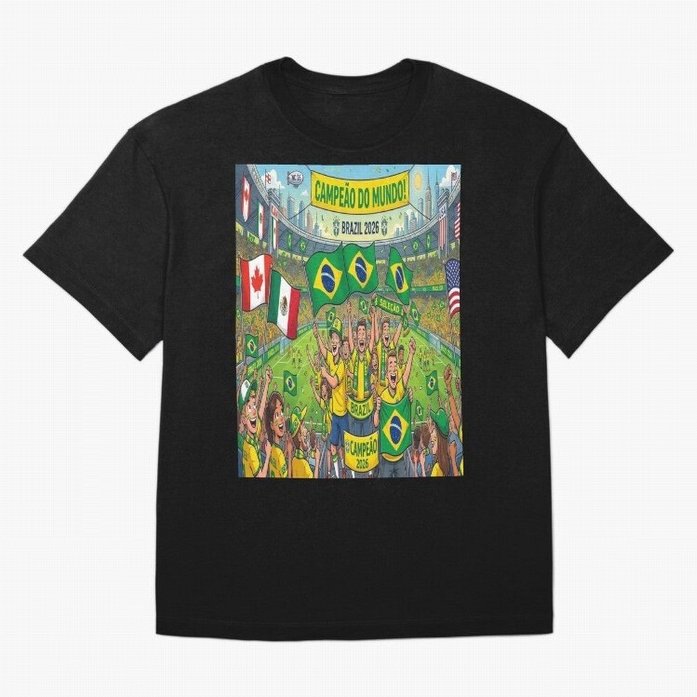 Brazil World Cup 2026 - Stadium Classic T-Shirt Remember Iconic Moments from FIFA World Cup 2026 USA Canada Mexico for Fans of Haaland and France and Portugal, Bringing Fan Favorite Moments, National Team Passion, Big Match Drama and Soccer