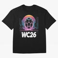 Retrofuturistic World Cup 2026 ¡ª Retro Sci-Fi Football Poster Classic T-Shirt Remember Iconic Moments from Match Day Hype around FIFA World Cup 2026 Group Stage, CR7, France and Portugal, Global Supporter Spirit, Legendary Goals, National Colors