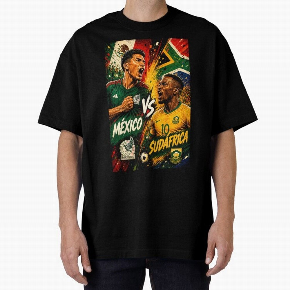 Mexico vs South Africa ¨C Group A FIFA World Cup 2026 | Retro Comic Football Jersey Classic T-Shirt Honor FIFA World Cup 2026 USA Canada Mexico for Fans of Messi, CR7 and Mbappe and England and Germany, Bringing Stadium Chants, National Pride,