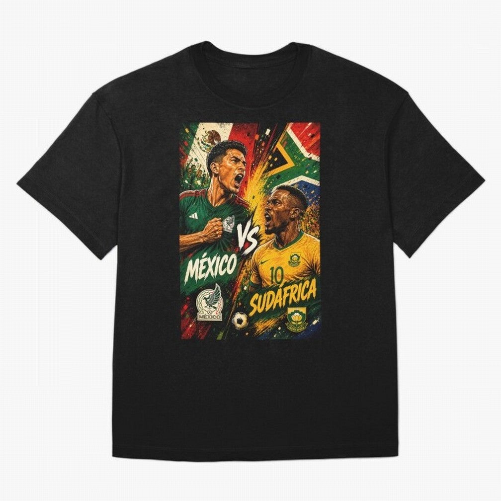 Mexico vs South Africa ¨C Group A FIFA World Cup 2026 | Retro Comic Football Jersey Classic T-Shirt Honor FIFA World Cup 2026 USA Canada Mexico for Fans of Messi, CR7 and Mbappe and England and Germany, Bringing Stadium Chants, National Pride,