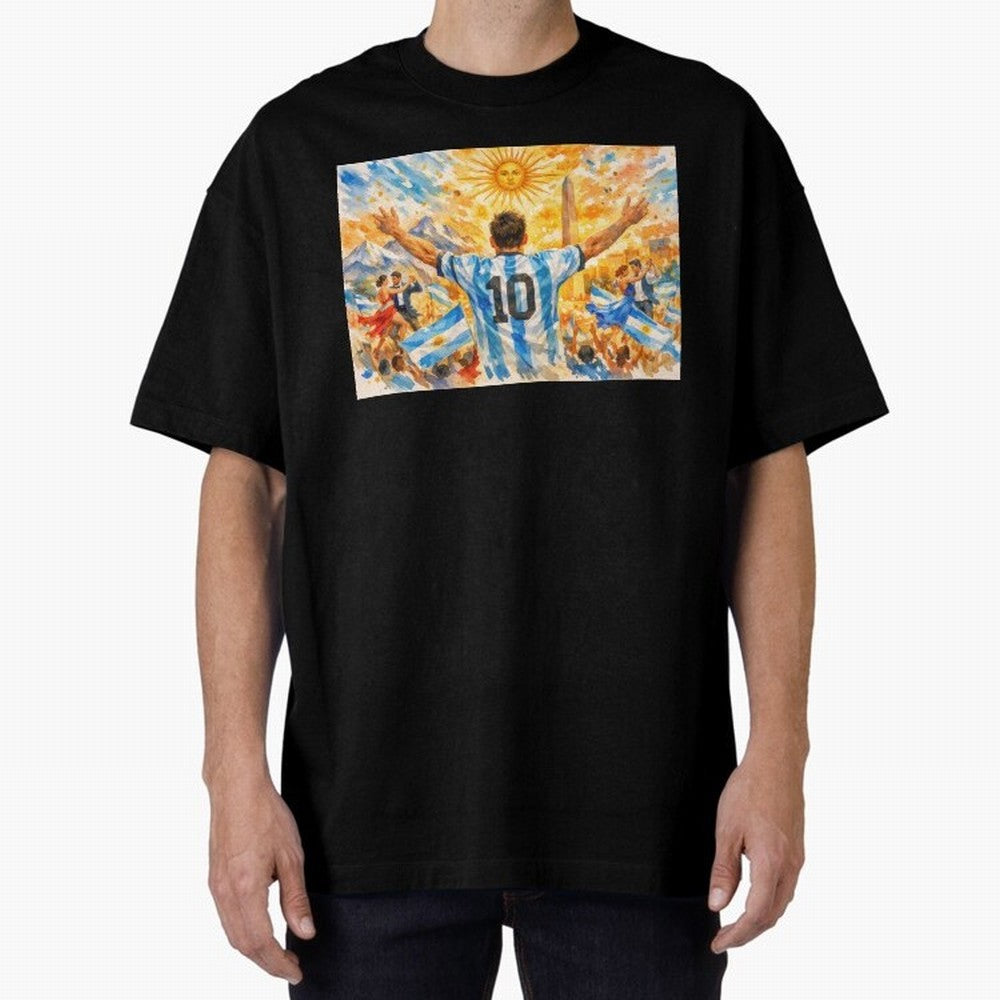 Spectacular Celebration in Argentina Soccer Vibes 2026 Classic T-Shirt Honor the Football Icons of FIFA World Cup 2026 Group Stage Spirit, with Portugal, Messi, Championship Spirit, Famous Goals, Roaring Crowds and International Football Unity;