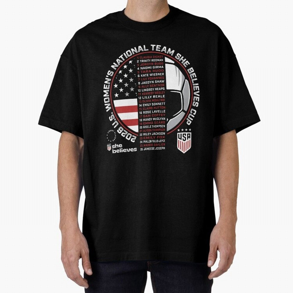 She Believes Cup Champions U.S. Women¡¯s National Soccer Team 2026 Classic T-Shirt Showcase FIFA World Cup 2026 Spirit, Capturing England and Germany, Messi and Cristiano Ronaldo, Supporter Pride, Iconic Celebrations, Legendary Names and Global