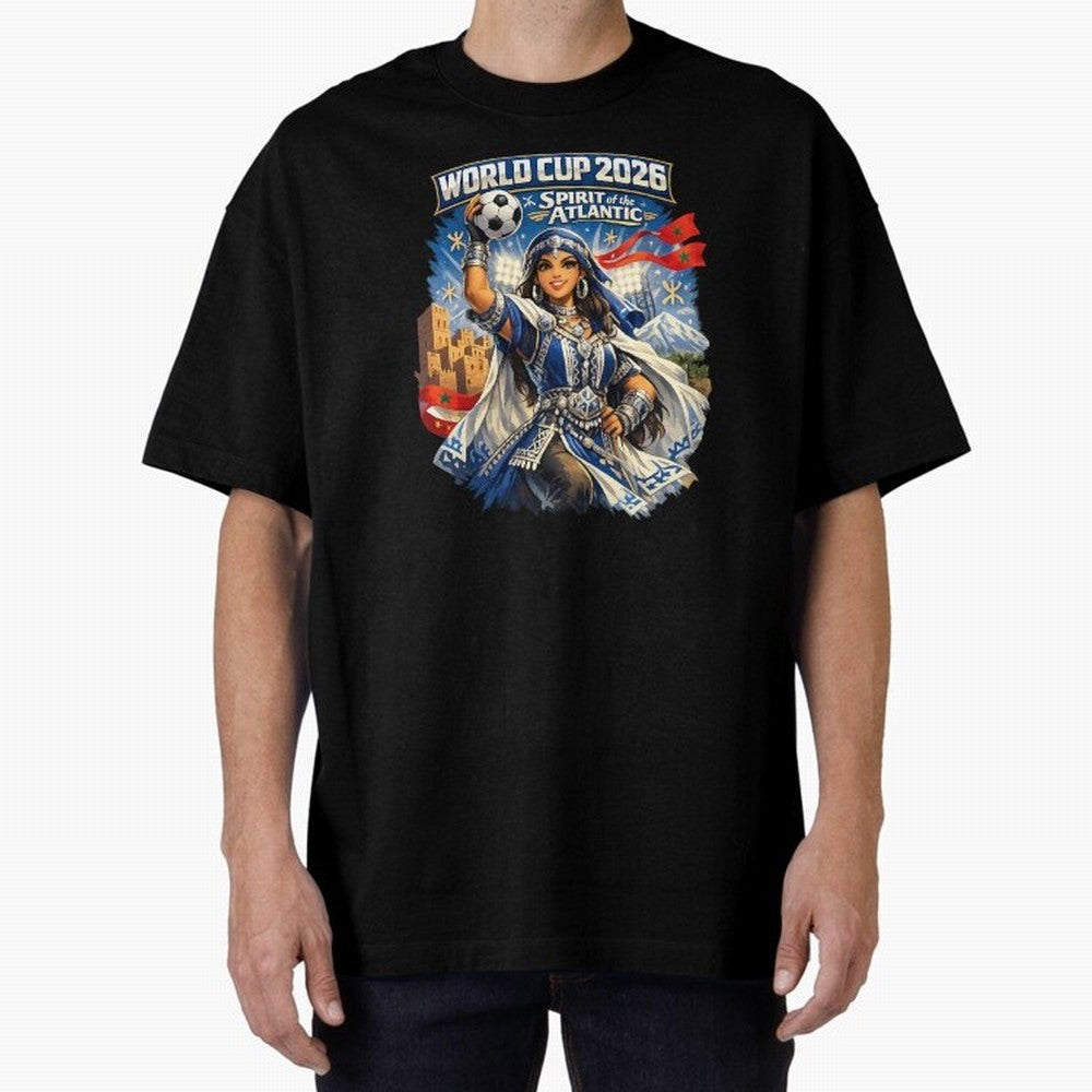 Moroccan Women World Cup 2026 Atlantic Spirit Classic T-Shirt Show Championship Spirit for Match Day Hype around FIFA World Cup 2026 USA Canada Mexico, Haaland, Argentina, France and Brazil, Supporter Pride, Iconic Celebrations, Legendary Names and