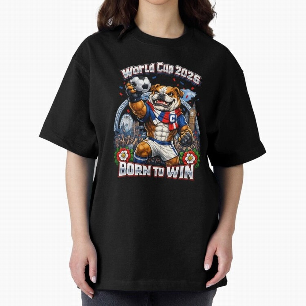 England Bulldog World Cup 2026 Fan Art Classic T-Shirt Represent Football Lovers during FIFA World Cup 2026 USA Canada Mexico for Fans of Mbappe and Neymar and England and Germany, Bringing Stadium Chants, National Pride, Trophy Dreams and