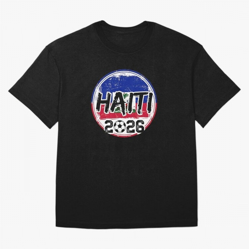 Haiti World Cup 2026 Soccer Fan Game Day T-Shirt Bring Trophy Dreams to Match Day Hype around FIFA World Cup 2026 USA Canada Mexico, Mbappe, Germany, Goal Celebration Energy, Supporter Heritage, Football Icons and Worldwide Tournament Joy; Built