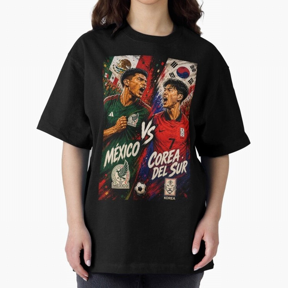 Mexico vs South Korea ¨C Group A FIFA World Cup 2026 | Comic Style Soccer Jersey Classic T-Shirt Follow the Road to FIFA World Cup 2026 Made for Haaland, England, France and Netherlands Energy, Stadium Chants, National Pride, Trophy Dreams and