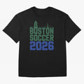 Boston Soccer 2026 Massachusetts Football Fan Classic T-Shirt Carry the Colors and Pride of FIFA World Cup 2026 USA Canada Mexico Inspired by Messi and Cristiano Ronaldo, Portugal Energy, Vintage Soccer Flavor, Modern Football Stars, National Flags