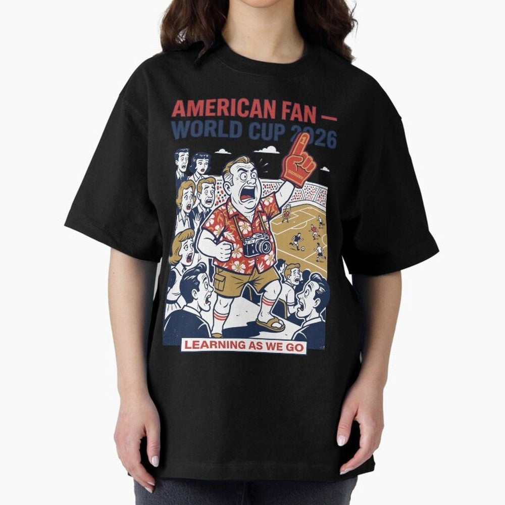 American Fan ¡ª World Cup 2026 ¡ª Learning as We Go V1 Classic T-Shirt Show Fan Pride Across Match Day Hype around FIFA World Cup 2026 Group Stage, Haaland, Netherlands, Supporter Pride, Iconic Celebrations, Legendary Names and Global Match Day