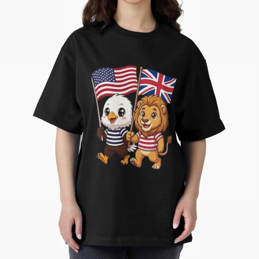 The American eagle and its brothers, the British lion Classic T-Shirt Enjoy the Biggest Football Party of FIFA World Cup 2026 Celebrating Haaland and Mbappe, Portugal Energy, Football Festival Excitement, Trophy Ambitions, Country Rivalries and