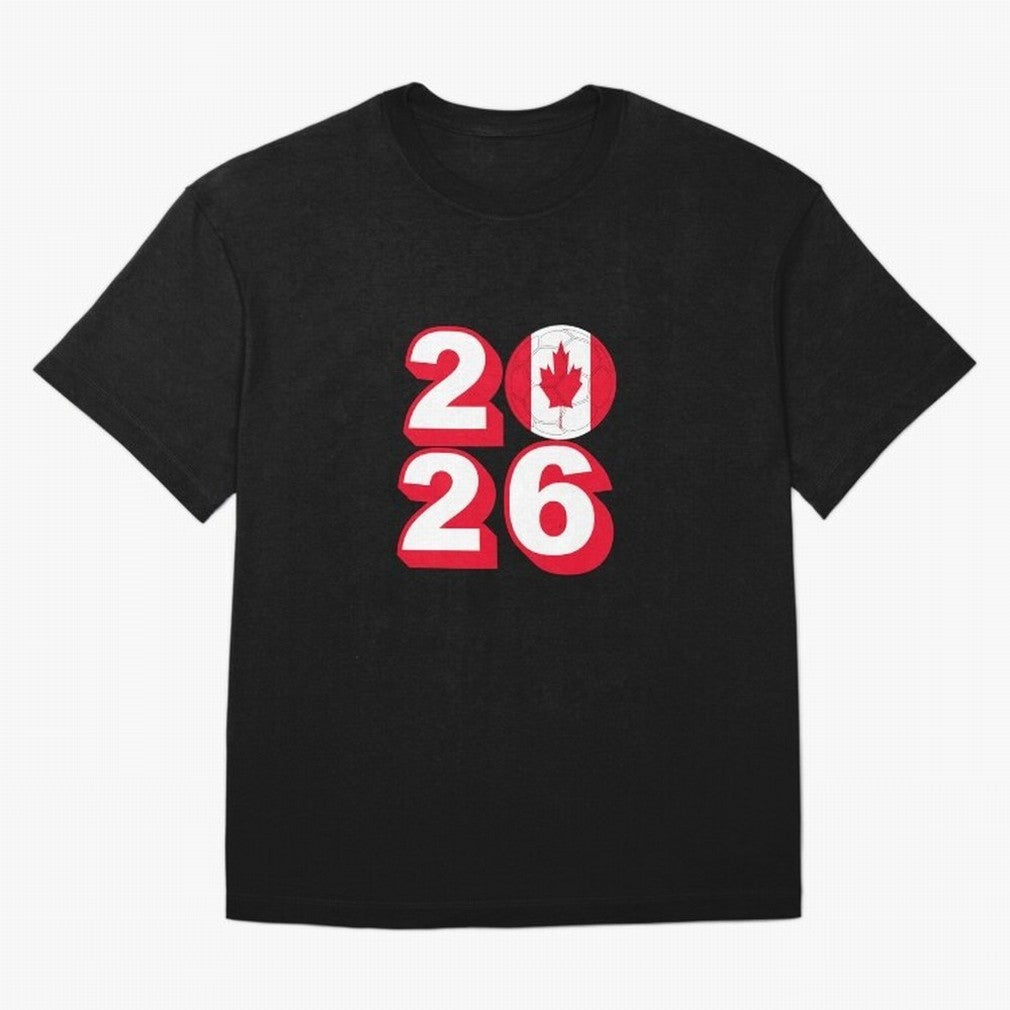 Canada 2026 Soccer Ball Graphic Design Classic T-Shirt Bring Retro Soccer Energy to FIFA World Cup 2026 Group Stage Filled with Cristiano Ronaldo, England and Germany Energy, Game Day Rituals, Football Legends, Country Pride and the Road to the