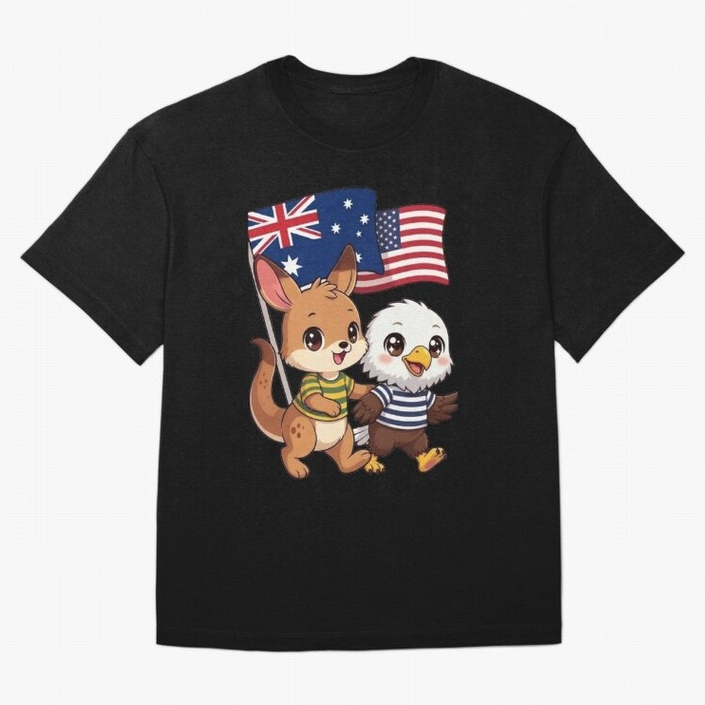 the Australian kangaroo and its friend the American eagle Classic T-Shirt Honor Global Football Passion for FIFA World Cup 2026 USA Canada Mexico, Built around Cristiano Ronaldo, France, Tournament Hype, Historic Matchups, Family Viewing Parties