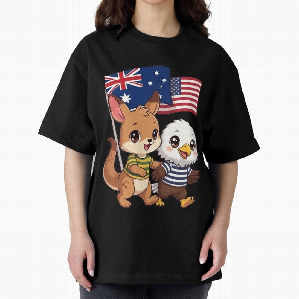 the Australian kangaroo and its friend the American eagle Classic T-Shirt Honor Global Football Passion for FIFA World Cup 2026 USA Canada Mexico, Built around Cristiano Ronaldo, France, Tournament Hype, Historic Matchups, Family Viewing Parties