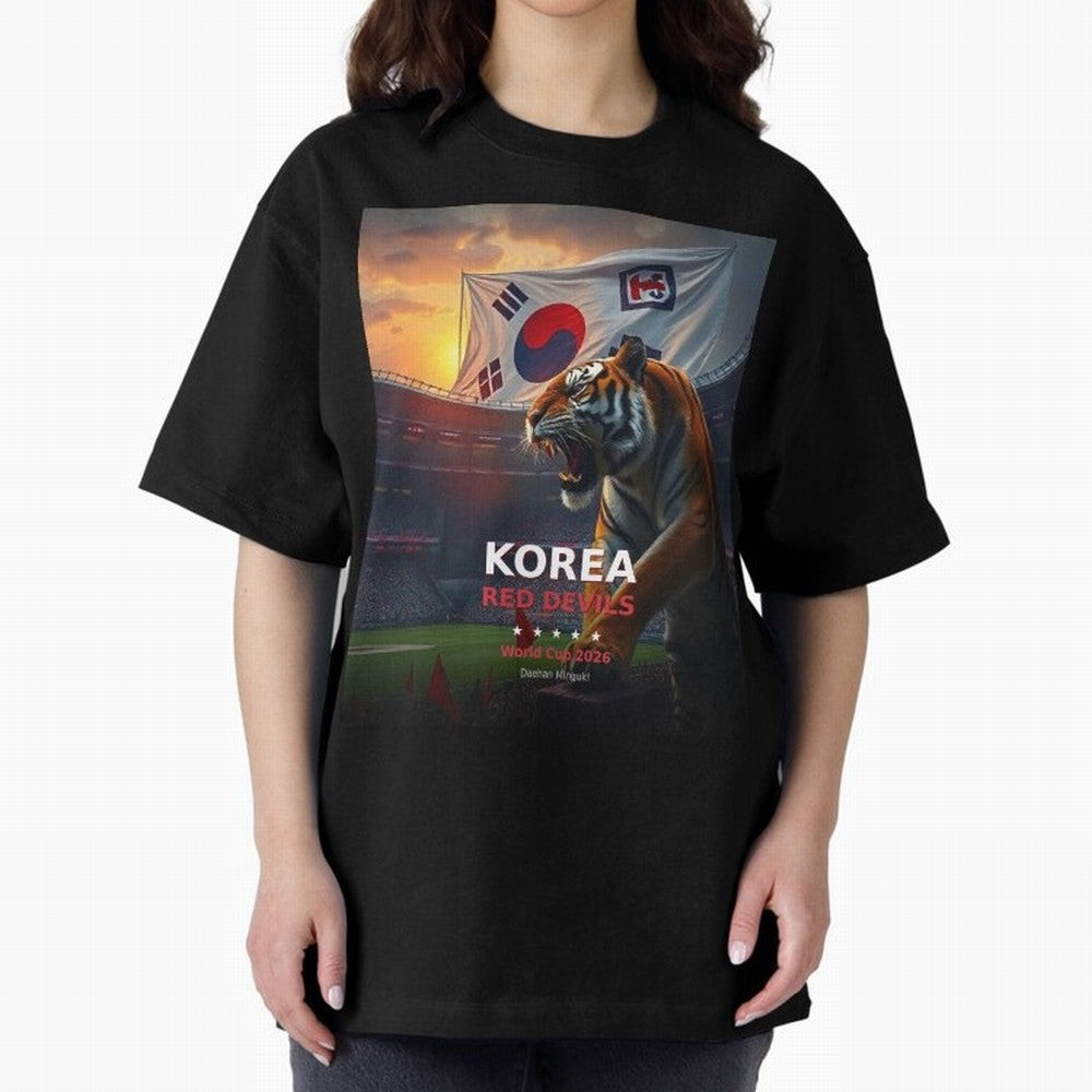 Korea Red Devils - World Cup 2026 Soccer Fan Tee Classic T-Shirt Elevate Global Football Passion for FIFA World Cup 2026 Group Stage, Made for Mbappe and Neymar, Portugal, Spain and Germany, Sports Nostalgia, International Competition, Famous
