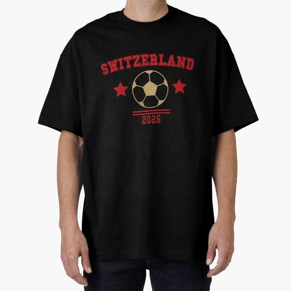 Switzerland ¡ª Vintage Soccer Tee Classic T-Shirt Spotlight Match Day Hype around FIFA World Cup 2026 USA Canada Mexico, Cristiano Ronaldo, Haaland and CR7, Portugal, Spain and Germany, Game Day Rituals, Football Legends, Country Pride and the Road