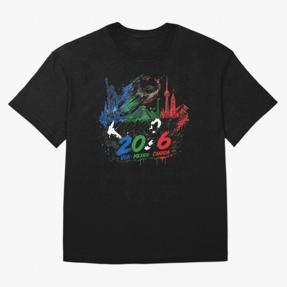 Kick Off 2026 USA Mexico Canada Soccer Graphic Classic T-Shirt Stand with FIFA World Cup 2026 USA Canada Mexico Spirit, Built around Portugal, Spain and Germany, Messi and Cristiano Ronaldo, Champion Mindset, Group Stage Buzz, Knockout Tension and