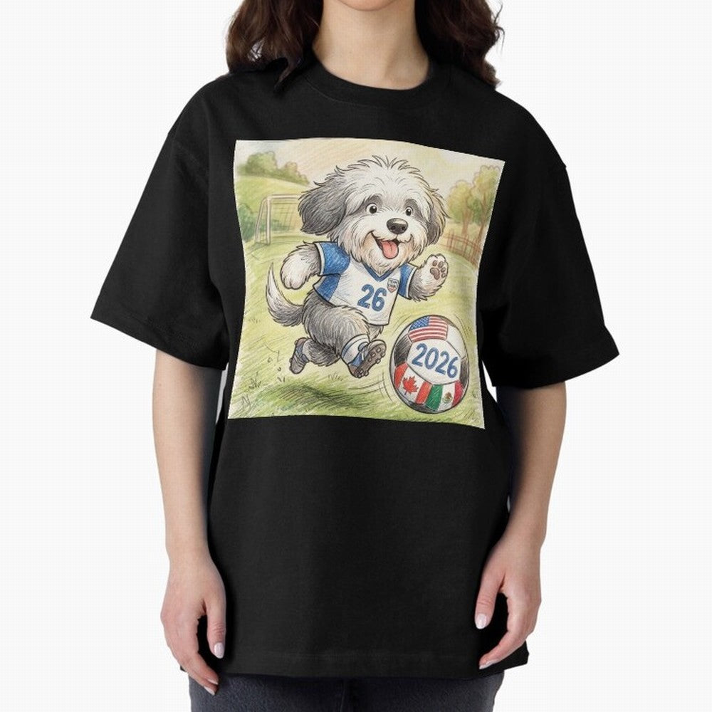 Cute Sheepdog Soccer Star - 2026 World Cup Fluffy Puppy Classic T-Shirt Bring Bold Fan Energy to FIFA World Cup 2026 Spirit, Built around England, France and Netherlands, Neymar, Soccer Culture, Superstar Moments, National Team Dreams and