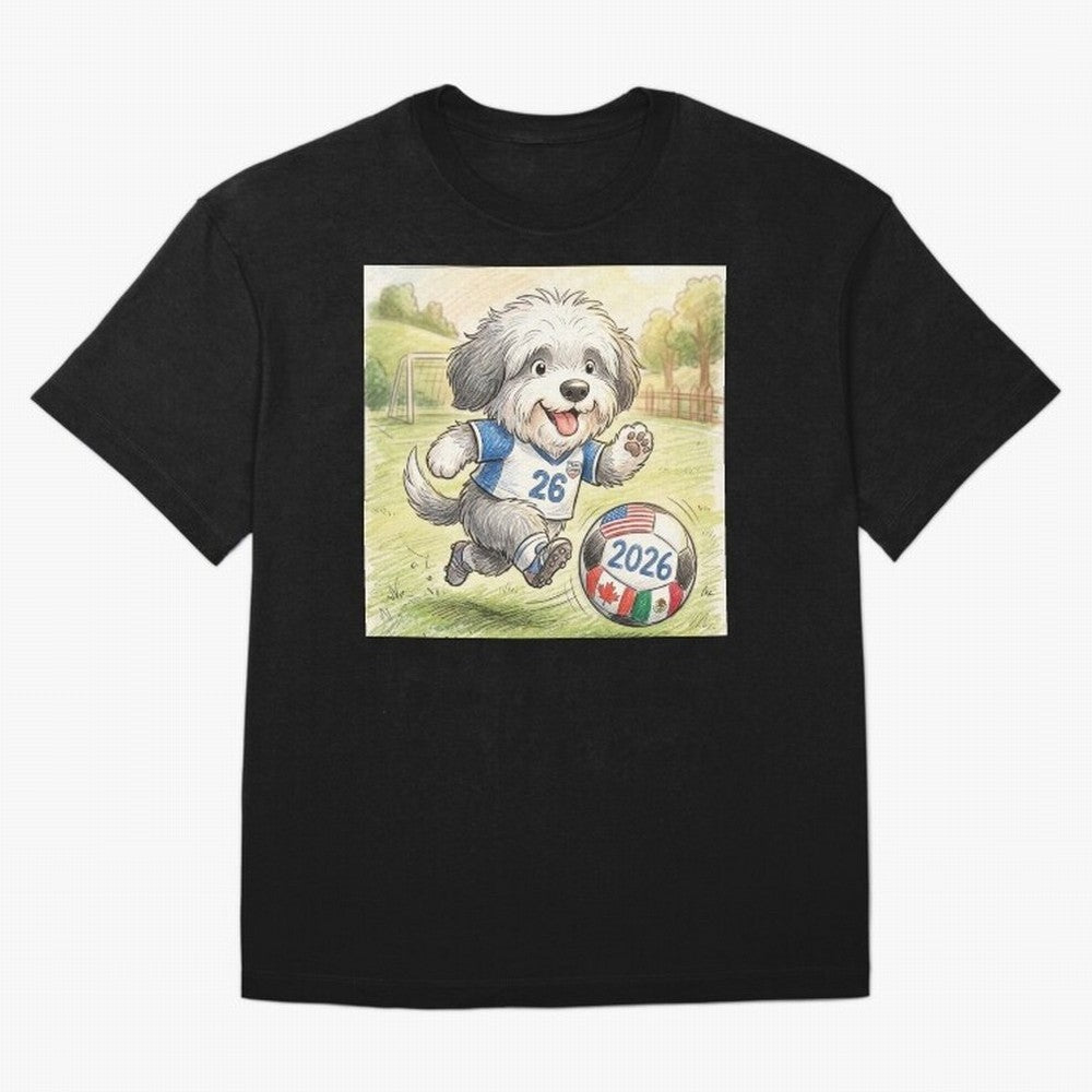 Cute Sheepdog Soccer Star - 2026 World Cup Fluffy Puppy Classic T-Shirt Bring Bold Fan Energy to FIFA World Cup 2026 Spirit, Built around England, France and Netherlands, Neymar, Soccer Culture, Superstar Moments, National Team Dreams and