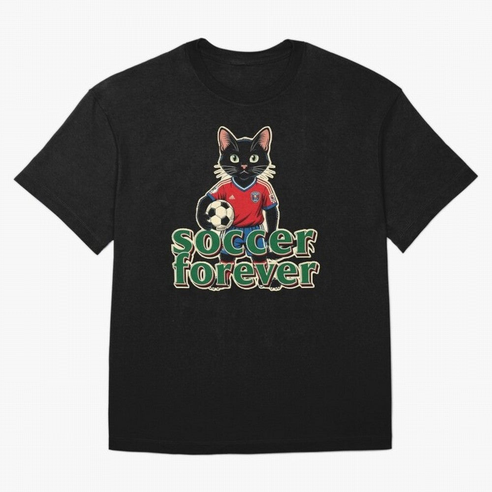 Soccer Forever Retro Cat Classic T-Shirt Bring Stadium Energy to Match Day Hype around FIFA World Cup 2026 USA Canada Mexico, Mbappe, Germany, Champion Mindset, Group Stage Buzz, Knockout Tension and Passionate Fan Culture; Ideal for Fans Who