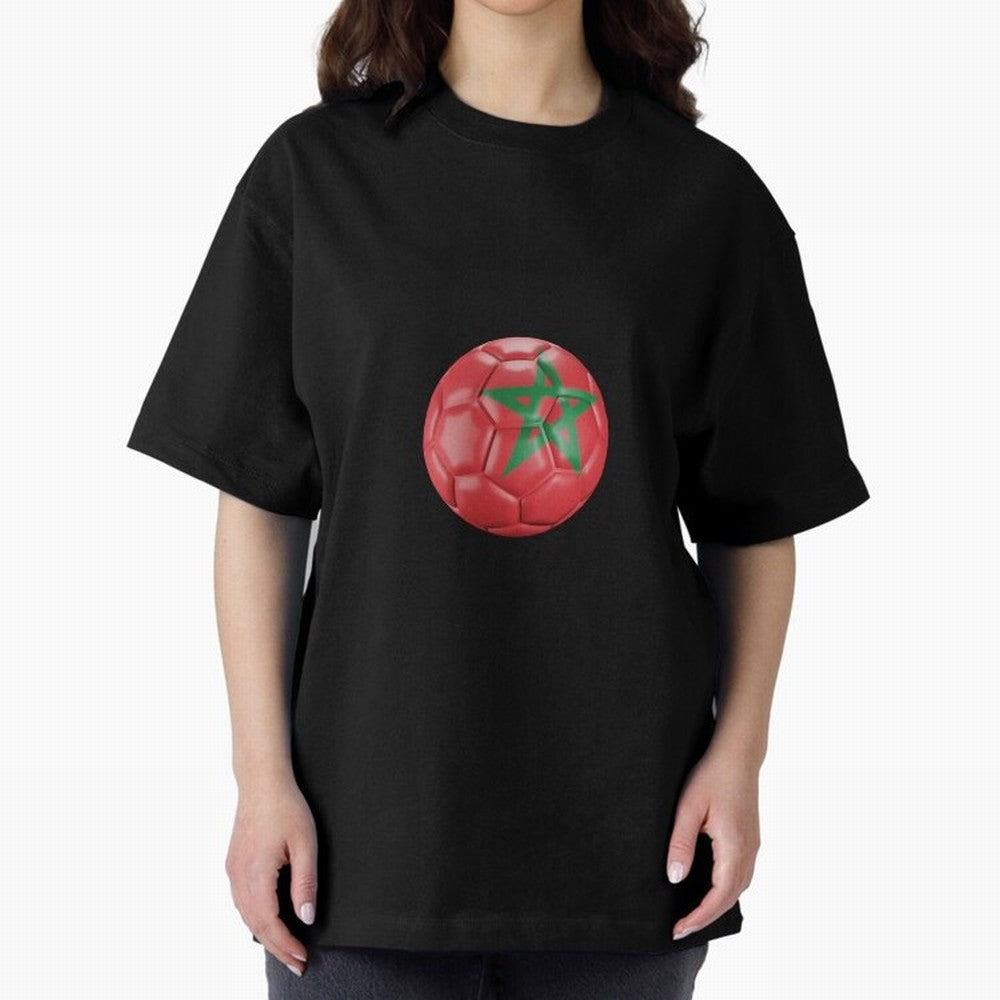 Morocco Ball Classic T-Shirt Celebrate Classic Football Spirit in Global Football Passion for FIFA World Cup 2026 USA Canada Mexico, Featuring Messi and Cristiano Ronaldo, England, France and Netherlands, Football Festival Excitement, Trophy