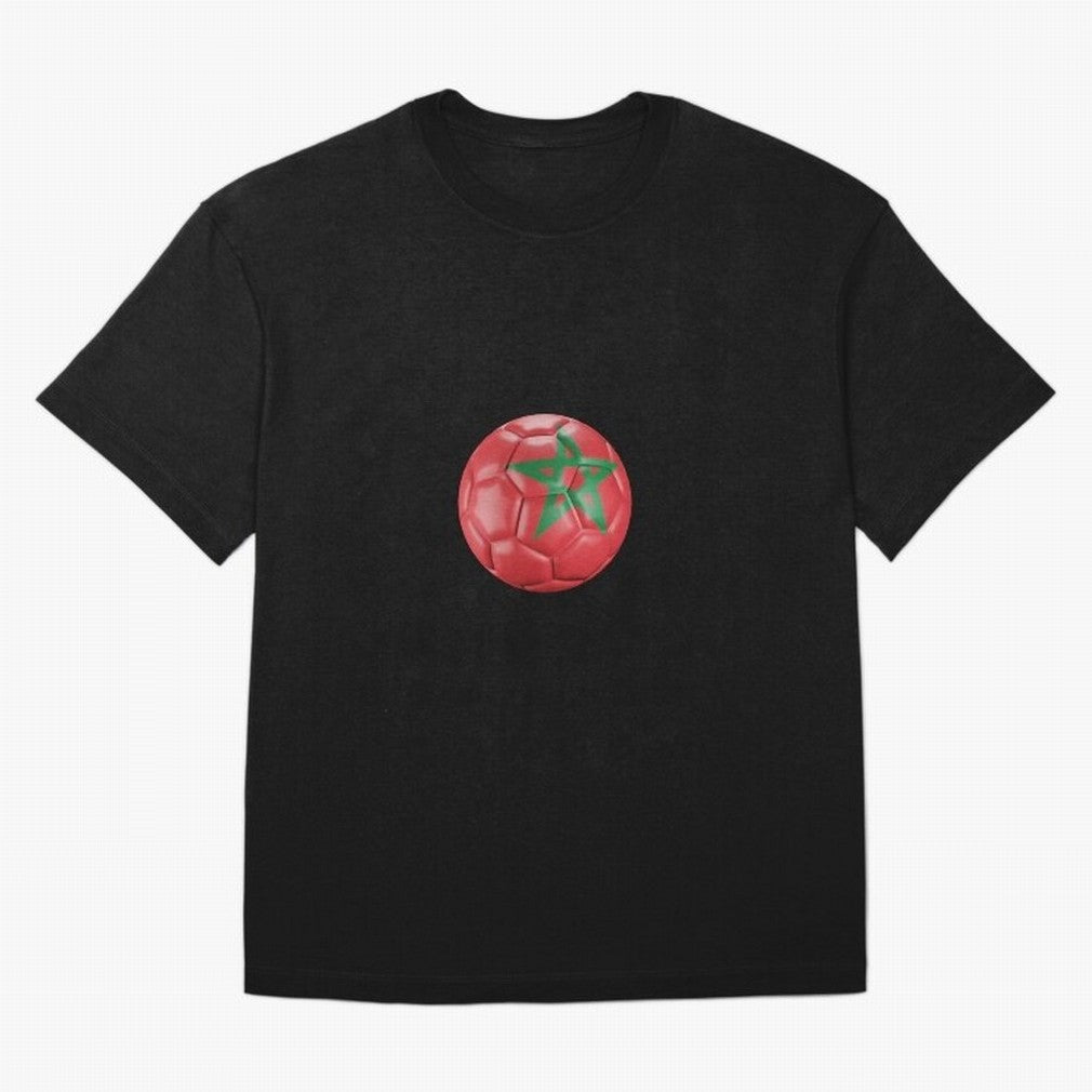 Morocco Ball Classic T-Shirt Celebrate Classic Football Spirit in Global Football Passion for FIFA World Cup 2026 USA Canada Mexico, Featuring Messi and Cristiano Ronaldo, England, France and Netherlands, Football Festival Excitement, Trophy