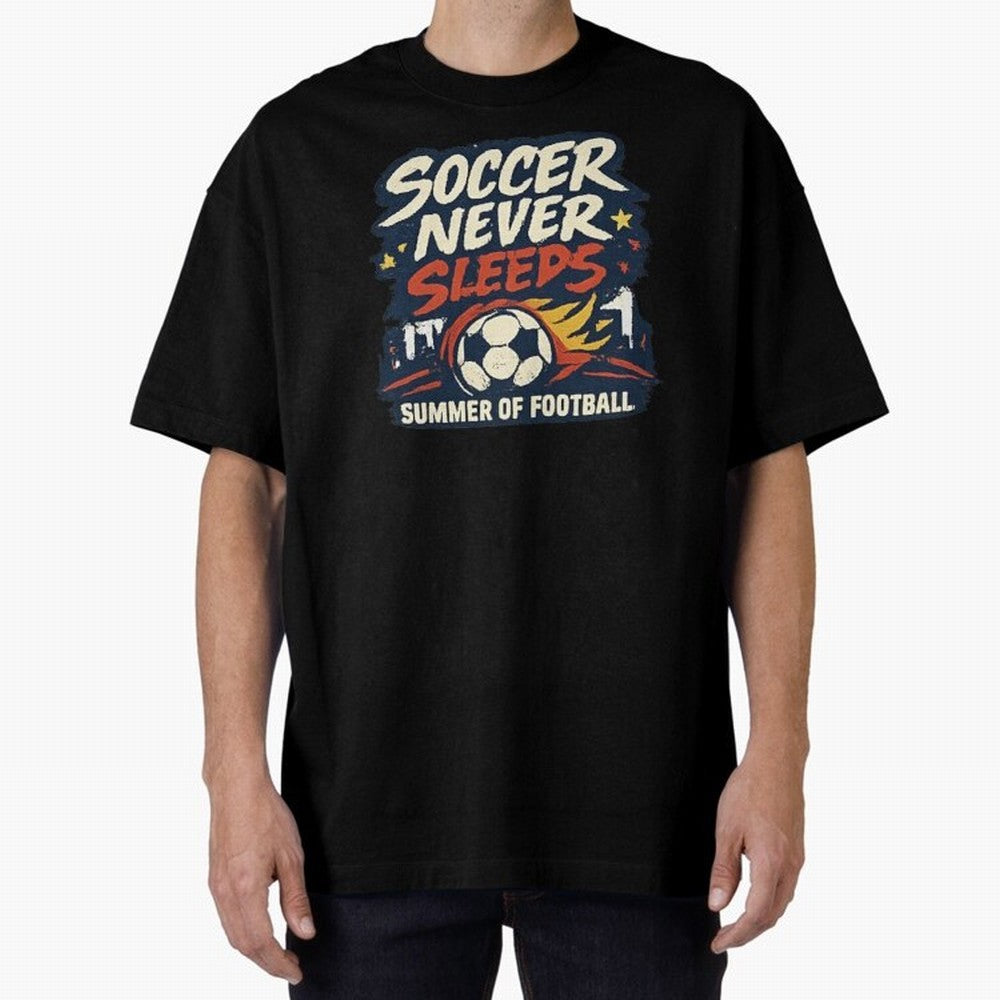 Soccer Never Sleeps Summer of Football Vintage Soccer Fan Tee Classic T-Shirt Fuel Match Day Hype around FIFA World Cup 2026, Neymar, England, France and Netherlands, Tournament Hype, Historic Matchups, Family Viewing Parties and Global Sports