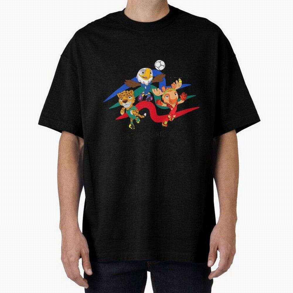 Kids World Cup26 Host Country Mascots Action Classic T-Shirt Back Your Heroes with FIFA World Cup 2026 Group Stage Celebrating Messi, Neymar and Mbappe, England Energy, Football Passion, Legendary Performances, Festival Vibes and Supporter