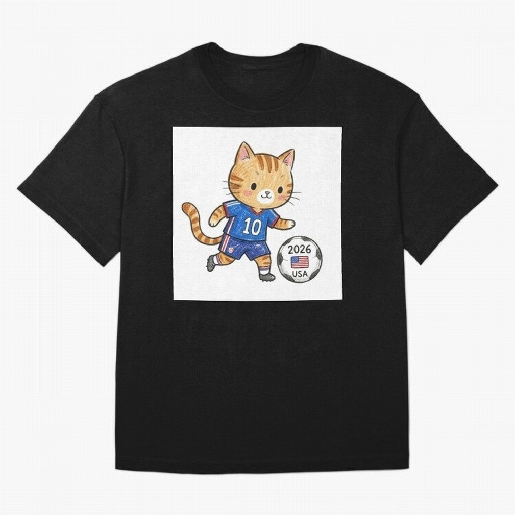 USA Soccer Cat #10 - 2026 World Cup Fan Art Classic T-Shirt Spotlight FIFA World Cup 2026 USA Canada Mexico for Fans of CR7 and Messi and Brazil, Portugal and Argentina, Bringing Football Passion, Legendary Performances, Festival Vibes and
